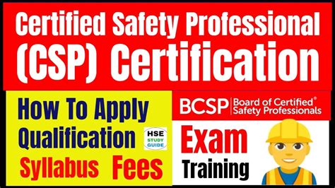 Certified Safety Professional Course