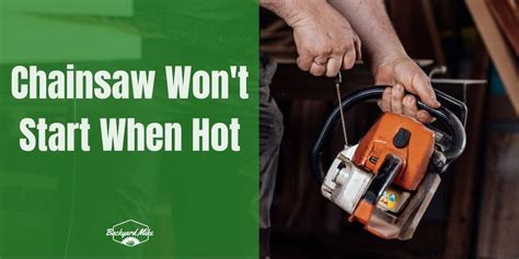 chainsaw won't start