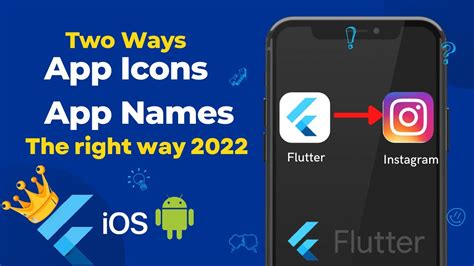 change app name and icon flutter