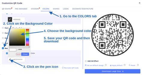 change background color of qr code