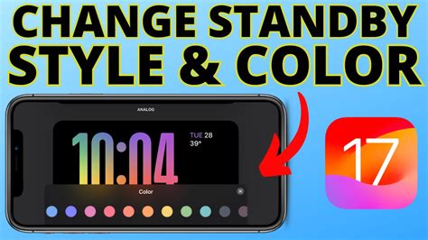 change clock color on iphone standby