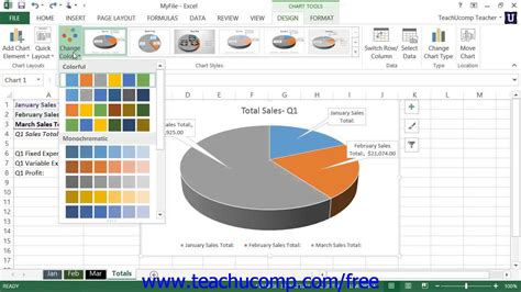 change color palette in excel chart