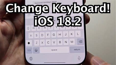 change default keyboard iphone