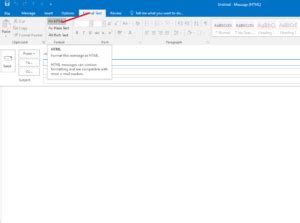 change email from text to html