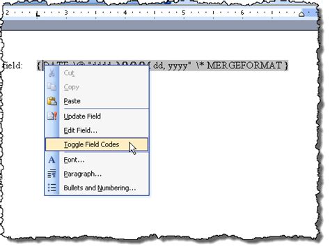 change field codes in word
