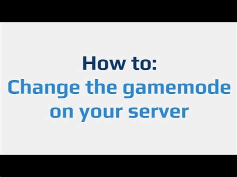 change gamemode aternos