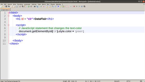 change html style with javascript