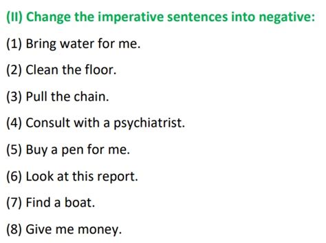 change into negative sentence class 4