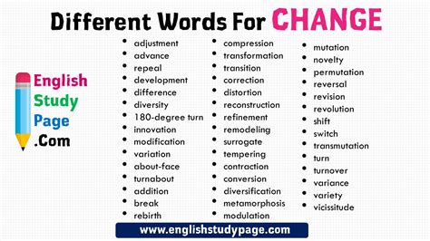 change meaning in english in one word