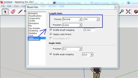 change measurement unit in sketchup