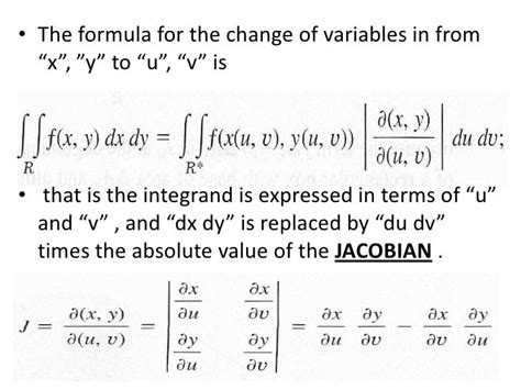 change of variables formula jacobian