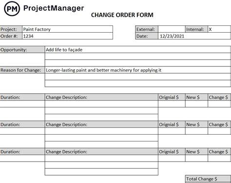 change order in project management
