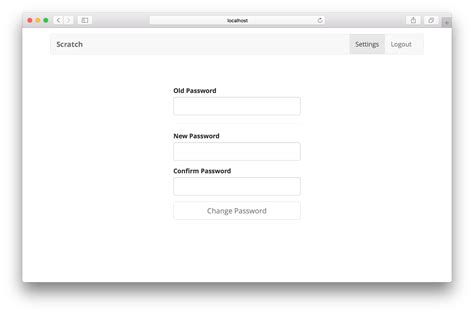 change password form example