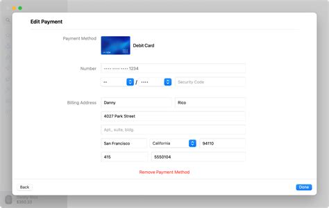 change payment method for apple storage