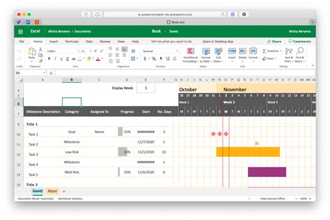 change project start date in excel gantt chart
