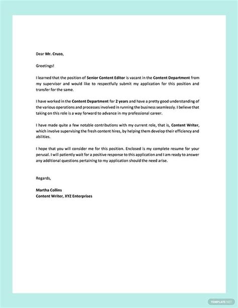 change request letter sample