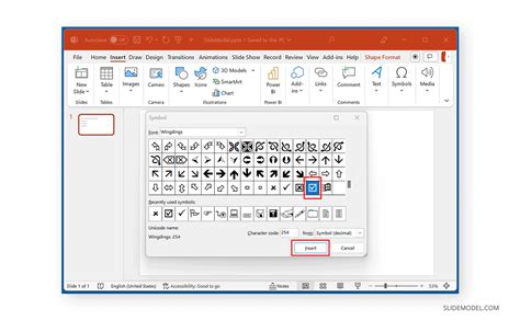 change symbol in powerpoint