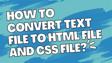 change text file to html file