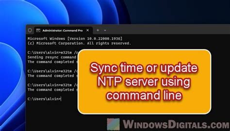 change time sync server cmd