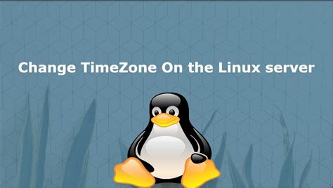 change time zone on linux server