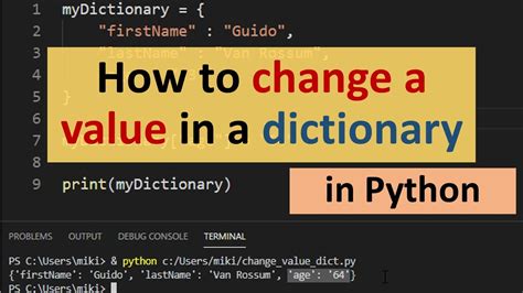 change value in dictionary python loop