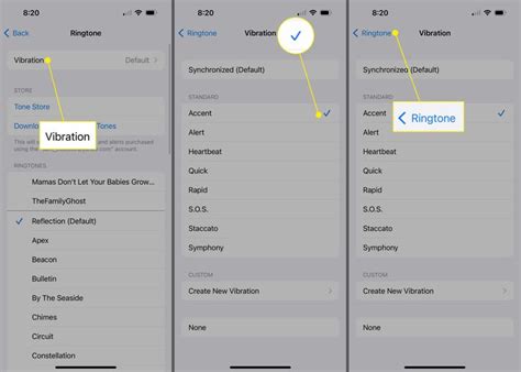 change vibration type on iphone