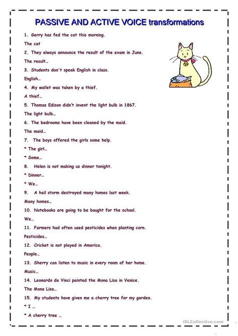 changing active to passive voice quiz with answers