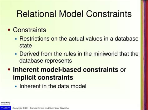 chapter 3 the relational data model and relational database constraints