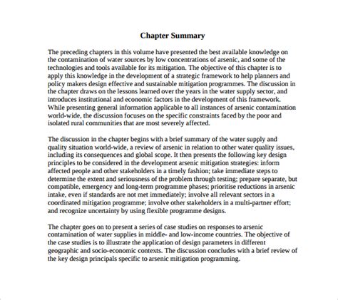 chapter summary example