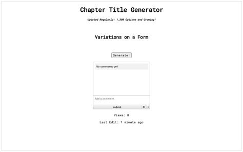 chapter title generator using keywords