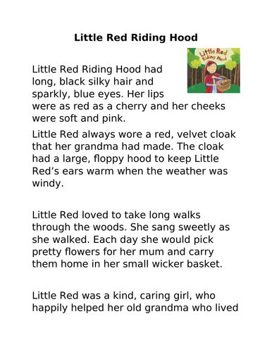 character description examples ks1