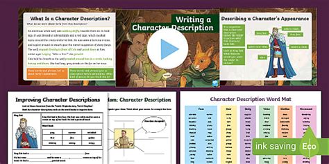 character description examples ks2