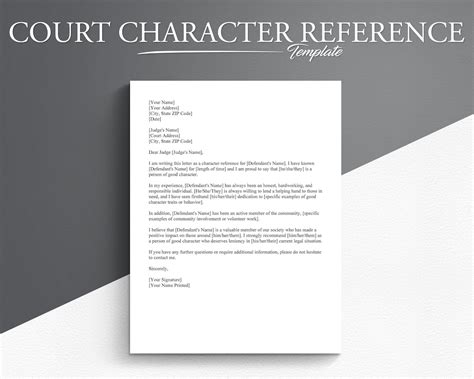 character reference for court example australia