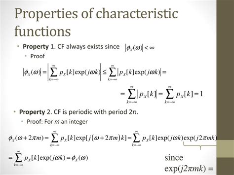 characteristic function properties proof