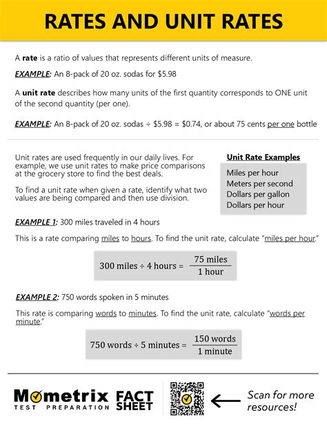 characteristics of unit rate in math