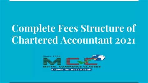 chartered accountant fee structure