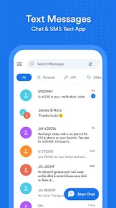 chat text messages on android