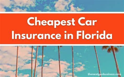 cheapest car insurance in florida minimum coverage