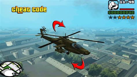 cheat code for helicopter in gta san andreas pc