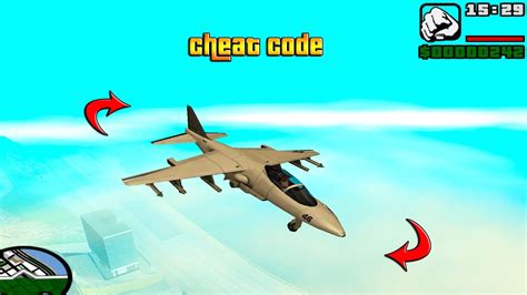 cheat code for hydra in gta san andreas