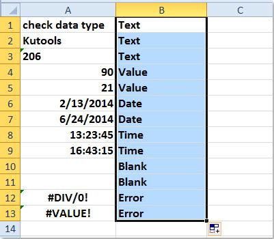 check data type