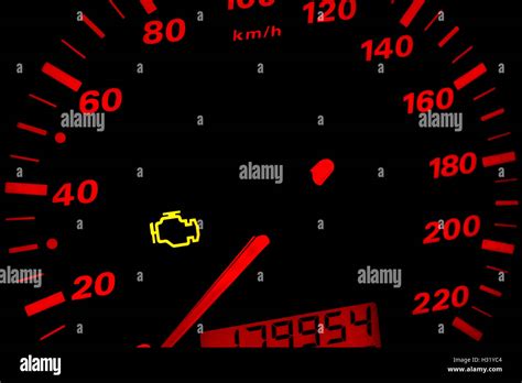 check engine light on car dashboard