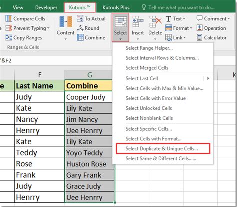 check for duplicate names in excel spreadsheet