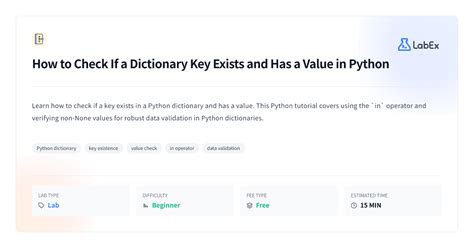 check if key value pair exists in list of dictionary python