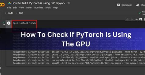 check if pytorch is using gpu