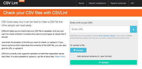 check valid csv file online