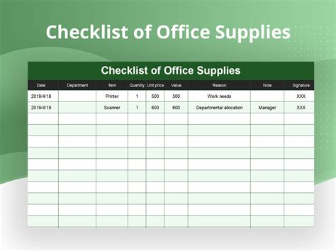 checklist excel template free download