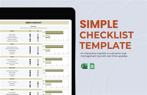 checklist template excel free download