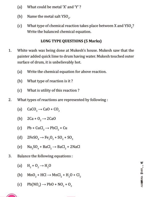chemical formula questions and answers class 9