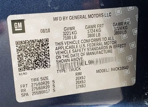 chevy silverado rpo code list